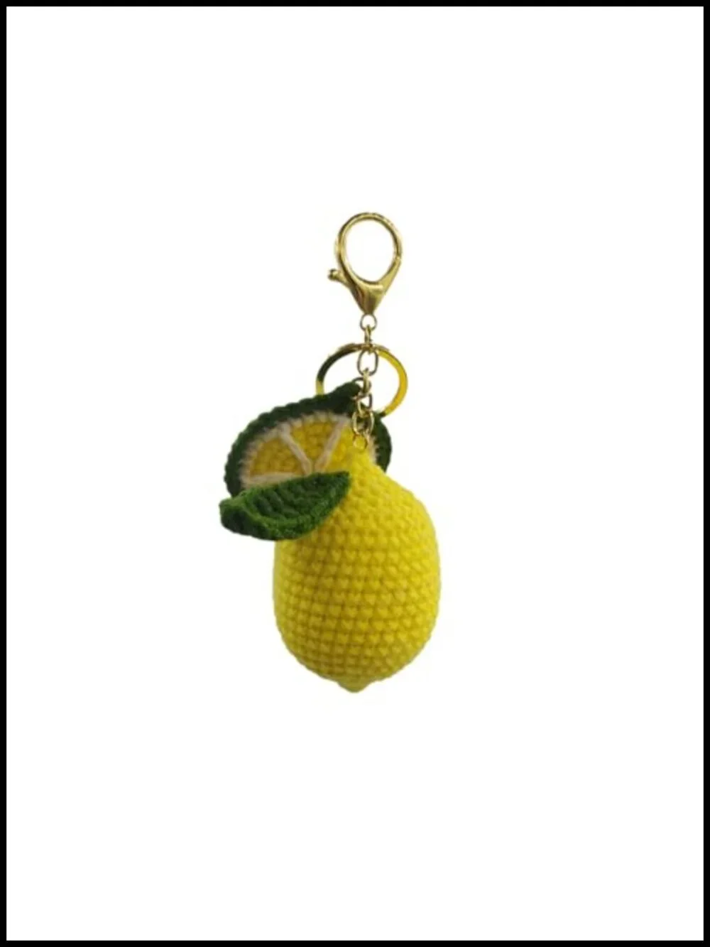 Handmade Crochet Bag Charm Keychain with Clasp Hook for Purse, Tote, Backpack,
